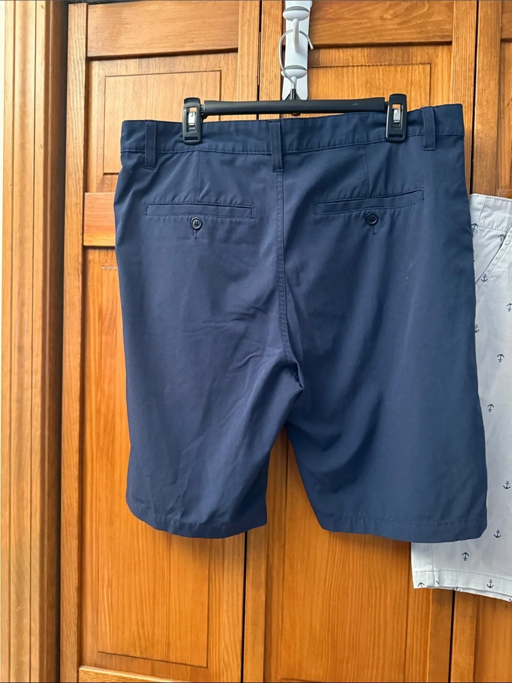 Men's Navy and Light Khaki Anchor Print Cotton Shorts Bundle both NWOT size 36